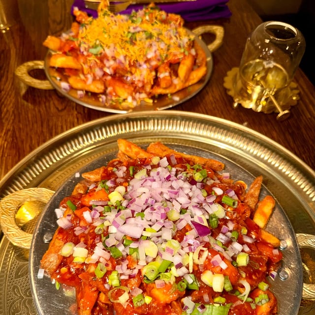 Chili Chicken Loaded Masala Fries.